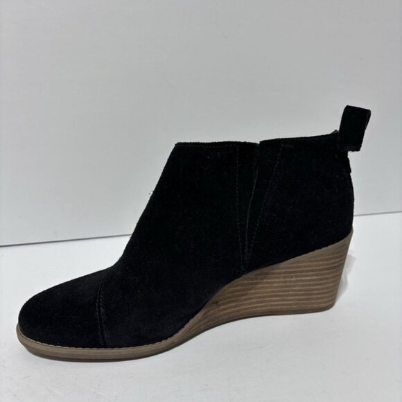 Toms Women’s Marta Wedge Booties Black, Size 8.5 M - Picture 2 of 6